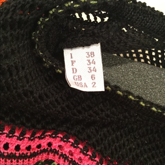 ALBERTA FERRETTI MULIT COLOR KNIT SWEATER SIZE 38 - Picture 2 of 4